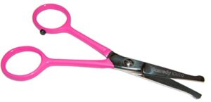tiny trim 4.5" ball-tipped scissor for dog, cat and all pet grooming - ear, nose, face & paw - scaredy cut's small safety scissor