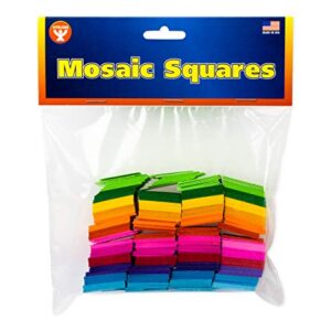 Hygloss Mosaic Squares -  Bright Cardstock Squares - 1 Inch x 1 Inch - Great for Arts & Crafts, DIY Projects, Classroom Activities & Much More - 10 Assorted Colors - 1, 000 Squares