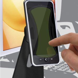 Clingo Universal Podium for iPod, iPhone and Other Mobile Devices - Holster - Retail Packaging - Black