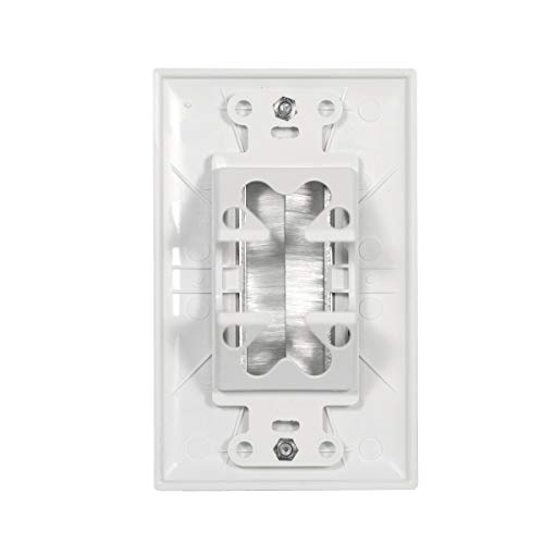 Legrand - OnQ HDMI In-Wall Connection Kit for Cable Management, Cable Pass Through Strap Conceals Cabling Behind the Wall, White, 2 Count, HT2000WHV1