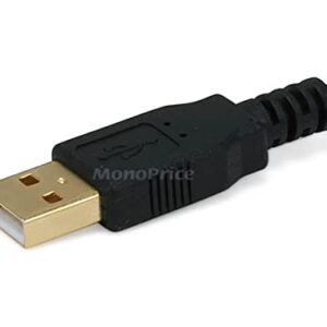 Monoprice 15-Feet USB 2.0 A Male to B Male 28/24AWG Cable (Gold Plated) (105440),Black