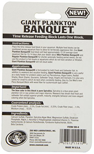 Zoo Med Laboratories AZMBB6 Plankton Banquet Block Feeder Giant, 1 Count (Pack of 1)