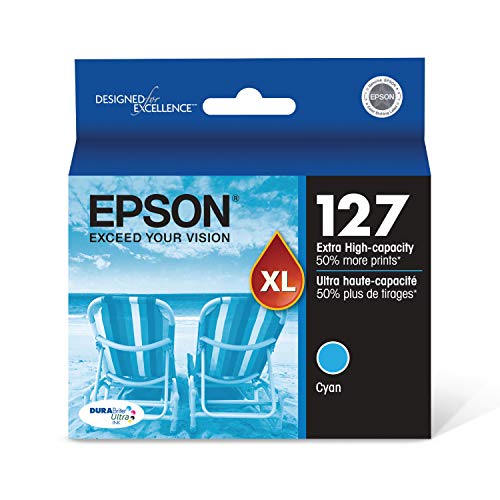 Epson DURABrite Ultra 127 Extra High-capacity Ink Cartridge Cyan T127220-S