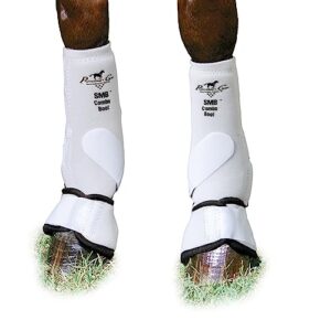 professional's choice equine boot | sports medicine bell boot combo | sold in pairs | white medium