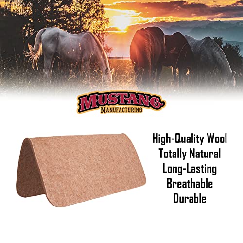 Mustang Wool Blanket Protector for Horseback Riding | Lightweight Durable Breathable Tan Pad Protector for Horse