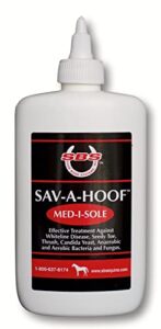 sav-a-hoof med-i-sole by sbs equine , hoof treatment for infections of the sole & frog, effective under shoes and pads, 10 oz gel