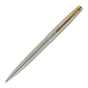 parker 45 stainless steel with gold clip ballpoint pen
