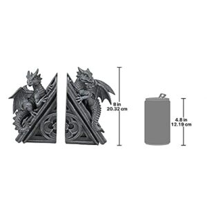 Design Toscano Gothic Castle Dragons Sculptural Bookends