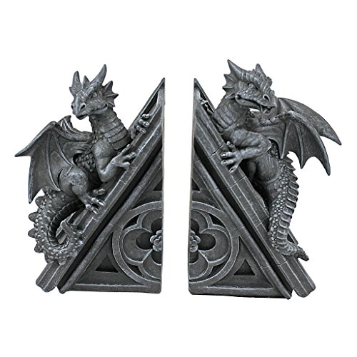 Design Toscano Gothic Castle Dragons Sculptural Bookends