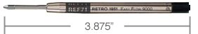 retro 1951 easy flow 9000 ballpoint ink refill, black, 3-pack (ref71-b)