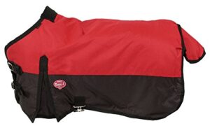tough 1 600d waterproof poly miniature turnout blanket, red, 48"