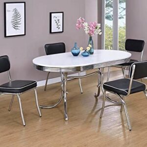 Coaster Home Furnishings Retro Open Back Side Chairs Black and Chrome (Set of 2)