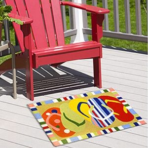 Multi-Colored Sandals Flip Flops JellyBean Accent Rug