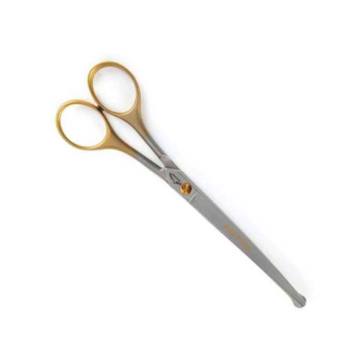 Dubl Duck Stainless Steel Ultra Gold Curved Pet Shears with Ball Tip, 6-1/2-Inch