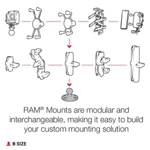 ram mounts composite round plate with ball rap-b-202u with b size 1" ball