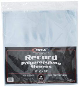 bcw 1-rslv 33 rpm record sleeves (100 count)