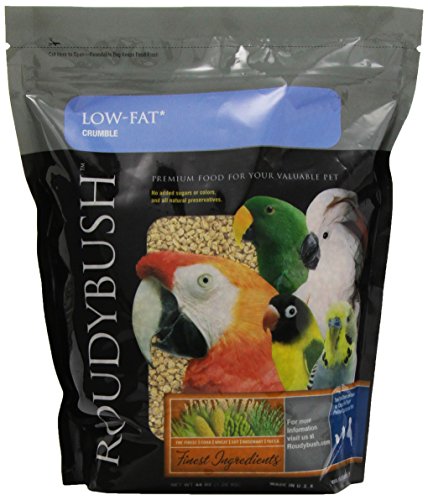 RoudyBush Low Fat Bird Food, Crumbles, 44-Ounce