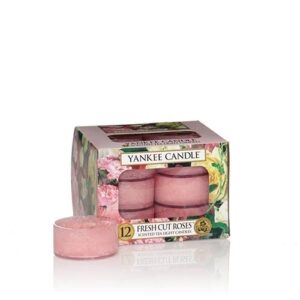 yankee candle fresh cut roses scented tea lights (box of 12)