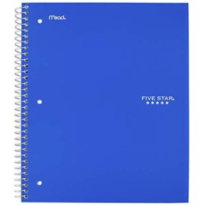 five star wirebound notebook, 1-subject, 100-count, wide rule, royal blue (72023)