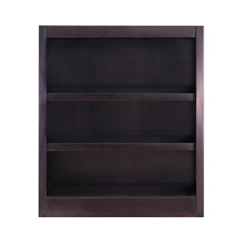 Concepts In Wood Midas Three Shelf Bookcase 36" H Espresso Finish