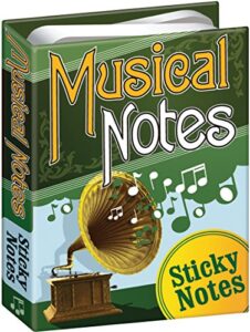 musical notes - sheet music themed sticky notes booklet