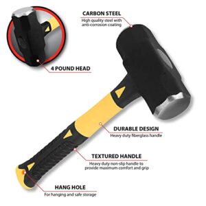 Performance Tool M7101 4-Pound Sledge Hammer With Fiberglass Handle