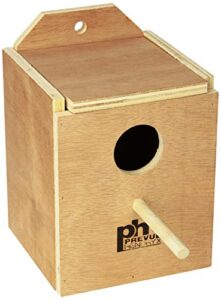 prevue pet products bpv1101 wood inside mount nest box for birds, finch
