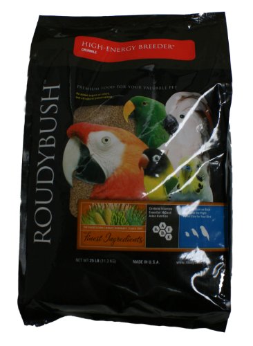 RoudyBush High Energy Breeder Bird Food, Crumble, 25-Pound