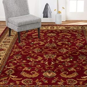 home dynamix royalty elati traditional area rug 7'8"x10'4", oriental red/ivory