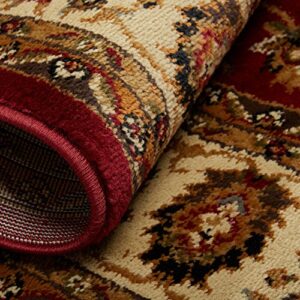 Home Dynamix Royalty Elati Traditional Area Rug 7'8"x10'4", Oriental Red/Ivory