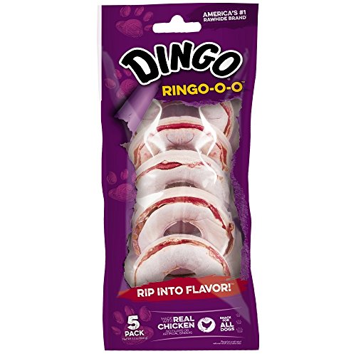 Dingo Ringo Rawhide Chew Treat 5 Count (Pack of 1)