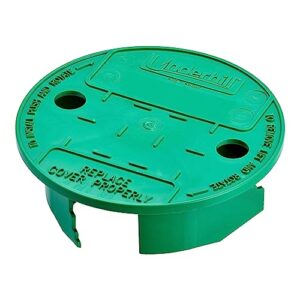 underhill sprinkler valve round box lid, versalid 6” to 7” universal cover for automatic irrigation system, lawn, yard, outside, green, vl-6