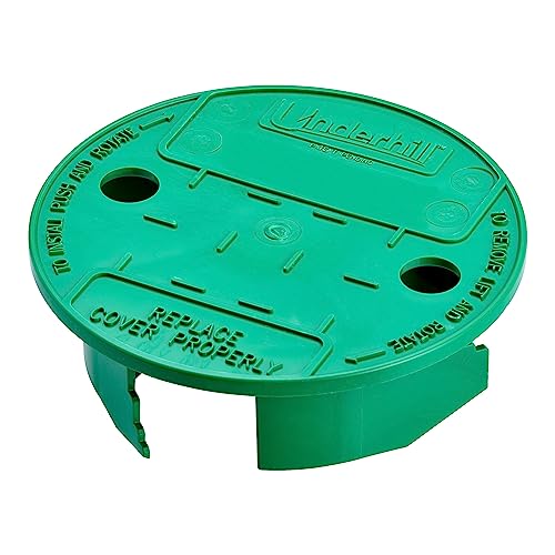 Underhill Sprinkler Valve Round Box Lid, VersaLid 6” to 7” Universal Cover for Automatic Irrigation System, Lawn, Yard, Outside, Green, VL-6