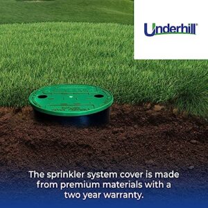 Underhill Sprinkler Valve Round Box Lid, VersaLid 6” to 7” Universal Cover for Automatic Irrigation System, Lawn, Yard, Outside, Green, VL-6