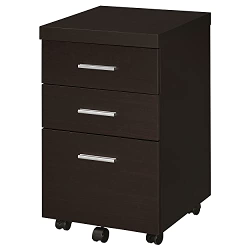 Coaster Home Furnishings Skylar 3-Drawer Mobile Storage Cabinet Cappuccino