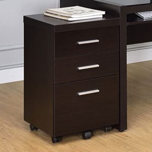 Coaster Home Furnishings Skylar 3-Drawer Mobile Storage Cabinet Cappuccino