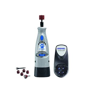 dremel 7300-pt 4.8v cordless pet dog nail grooming & grinding tool, easy to use, rechargeable, safely trim pet & dog nails , grey , medium