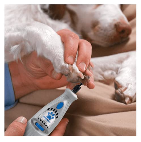 Dremel 7300-PT 4.8V Cordless Pet Dog Nail Grooming & Grinding Tool, Easy to Use, Rechargeable, Safely Trim Pet & Dog Nails , Grey , Medium
