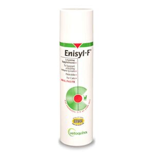 vetoquinol enisyl-f oral paste: l-lysine supplement for cats - tuna flavor, 3.4oz (100ml) pump