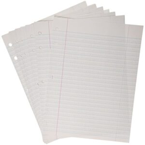 School Smart 85243 Cursive Ruled Notebook Paper with Margin - 8 in x 10 1/2 in - Ream of 500 - White - 085243