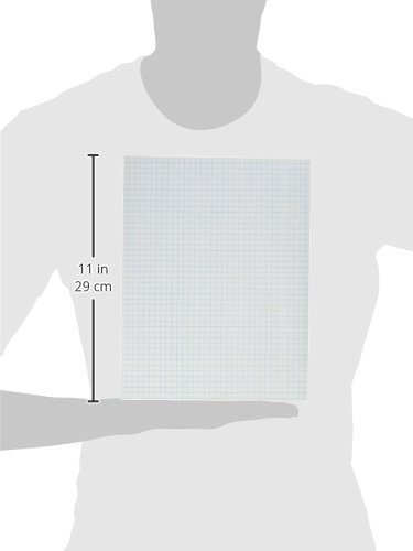 School Smart Graph Paper Pad with Chipboard Back, 8-1/2 x 11 Inches, 1/4 Inch Rule, White, Pack of 12