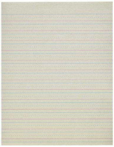 School Smart-85319 Red & Blue Newsprint Paper, 1/2 Inch Ruled, 8-1/2 x 11 Inches, 500 Sheets