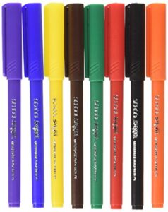 school smart felt tip pens, fine tip, assorted colors, pack of 8