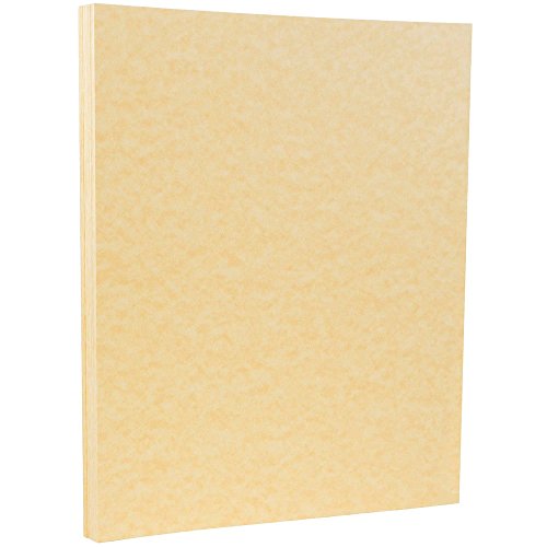 JAM PAPER Parchment 24lb Paper - 90 gsm - 8.5 x 11 - Antique Gold Recycled - 100 Sheets/Pack