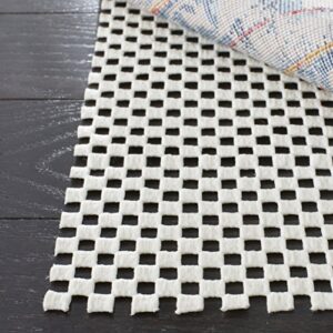 safavieh pad111 grid non-slip round rug pad, 6-feet