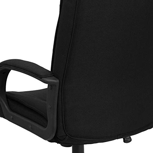 Flash Furniture Jessica High Back Black Fabric Executive Swivel Office Chair with Arms