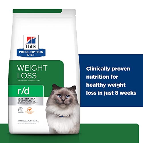 Hill's Prescription Diet r/d Weight Reduction Chicken Flavor Dry Cat Food, Veterinary Diet, 17.6 lb. Bag