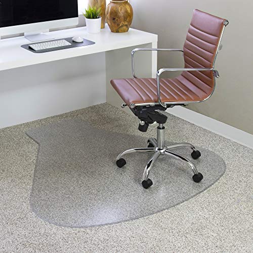 ES Robbins 122785 Medium Pile Carpet Chair Mat 66"x60" Clear