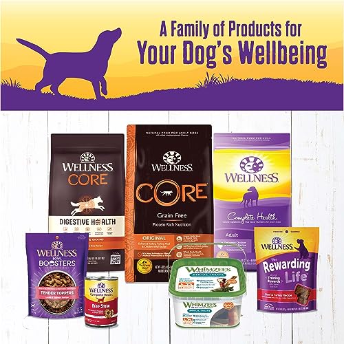 Wellness Thick & Chunky Natural Grain Free Canned Dog Food, Chicken Stew, 12.5-Ounce Can (Pack of 12)