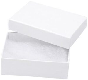 darice 3-inch by 2 1/8-inch by 1-inch jewelry box with filler, 6/pack (1162-93)